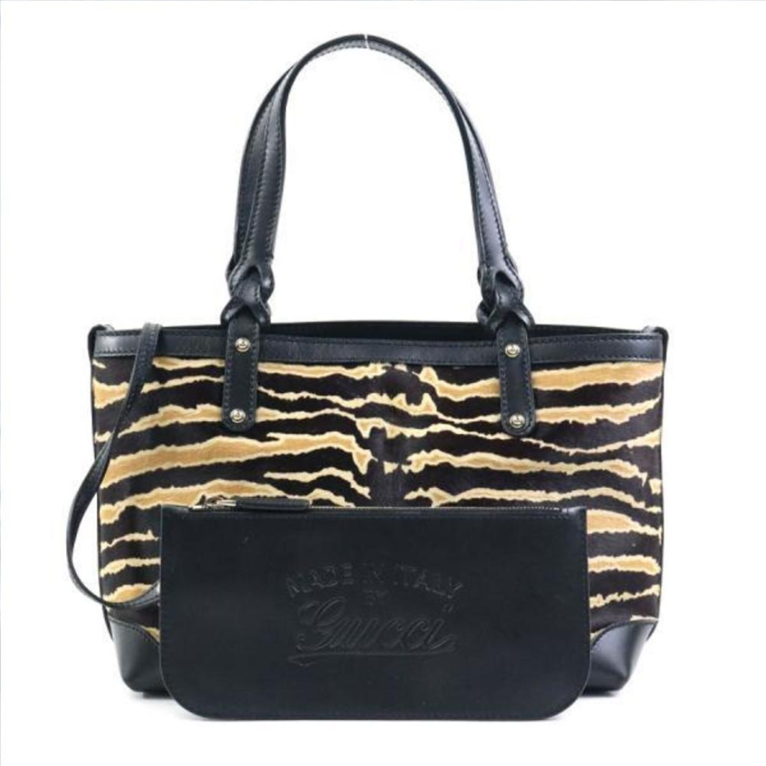 Gucci  Calf Hair Zebra Print Tote